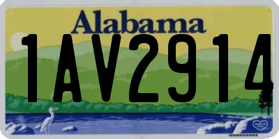 AL license plate 1AV2914