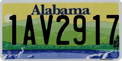 AL license plate 1AV2917