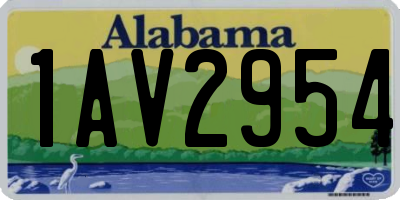 AL license plate 1AV2954