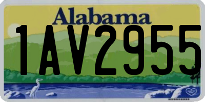 AL license plate 1AV2955