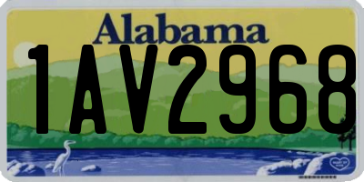 AL license plate 1AV2968