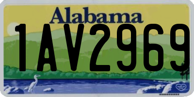 AL license plate 1AV2969