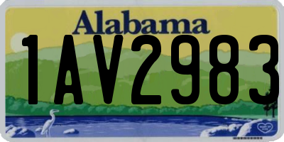 AL license plate 1AV2983