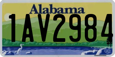 AL license plate 1AV2984