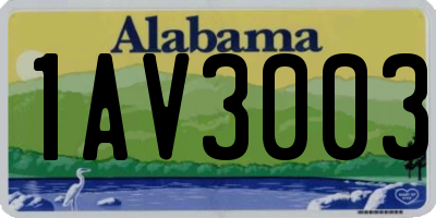 AL license plate 1AV3003