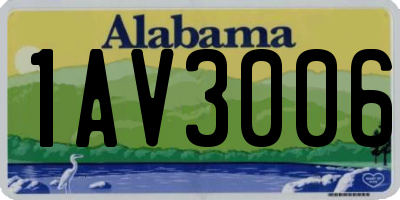 AL license plate 1AV3006