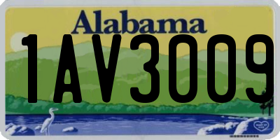 AL license plate 1AV3009