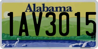 AL license plate 1AV3015