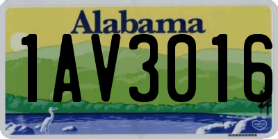 AL license plate 1AV3016