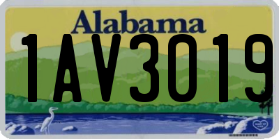 AL license plate 1AV3019