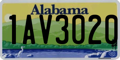AL license plate 1AV3020
