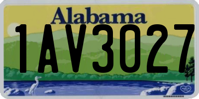 AL license plate 1AV3027