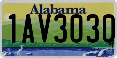 AL license plate 1AV3030