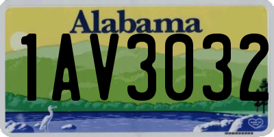 AL license plate 1AV3032