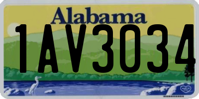 AL license plate 1AV3034