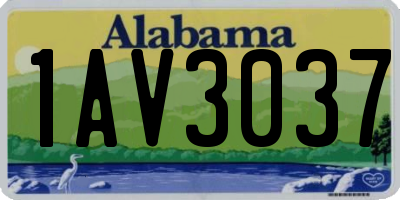 AL license plate 1AV3037
