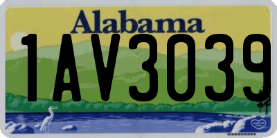 AL license plate 1AV3039