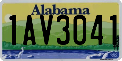 AL license plate 1AV3041