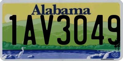 AL license plate 1AV3049