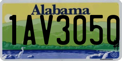 AL license plate 1AV3050