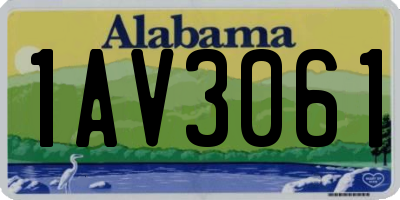AL license plate 1AV3061
