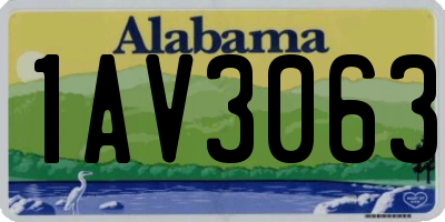 AL license plate 1AV3063
