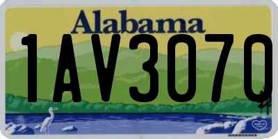 AL license plate 1AV3070