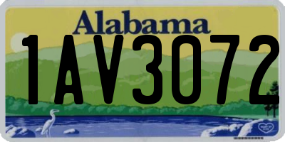 AL license plate 1AV3072