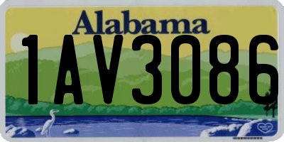 AL license plate 1AV3086