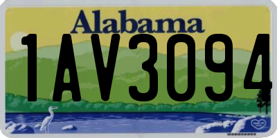 AL license plate 1AV3094