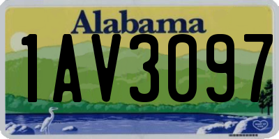 AL license plate 1AV3097