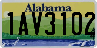 AL license plate 1AV3102