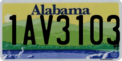 AL license plate 1AV3103