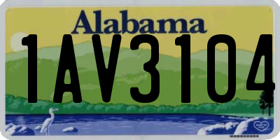 AL license plate 1AV3104