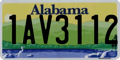 AL license plate 1AV3112