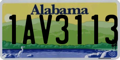 AL license plate 1AV3113