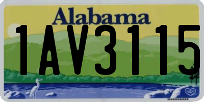 AL license plate 1AV3115