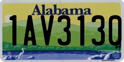 AL license plate 1AV3130