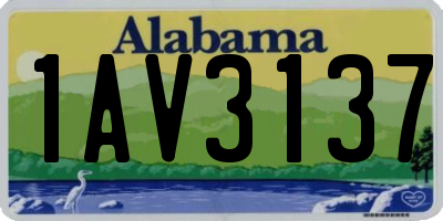 AL license plate 1AV3137