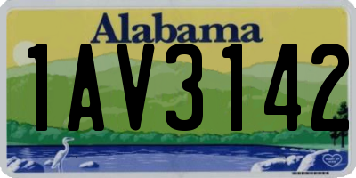 AL license plate 1AV3142