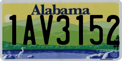 AL license plate 1AV3152