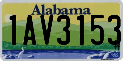 AL license plate 1AV3153