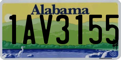 AL license plate 1AV3155
