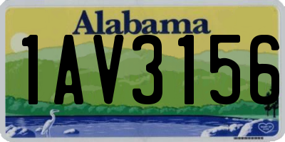 AL license plate 1AV3156