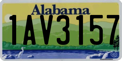 AL license plate 1AV3157