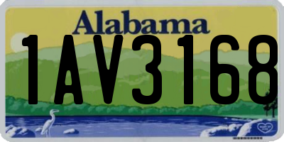 AL license plate 1AV3168