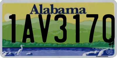 AL license plate 1AV3170