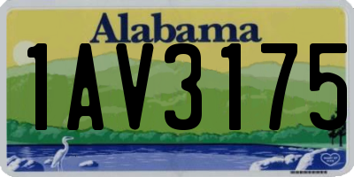 AL license plate 1AV3175