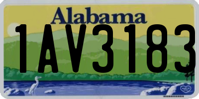 AL license plate 1AV3183