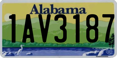 AL license plate 1AV3187